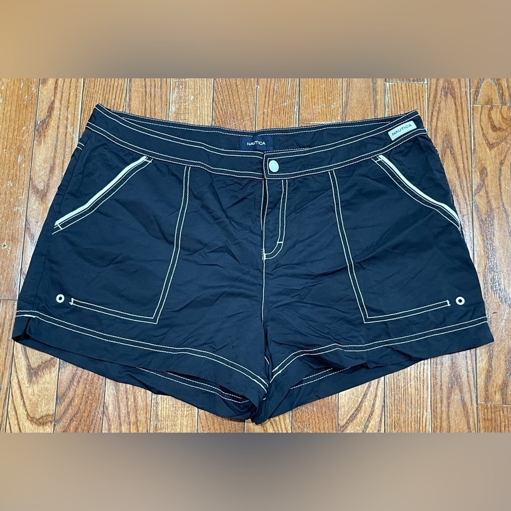 Nautica Women's High Waist Black Shorts